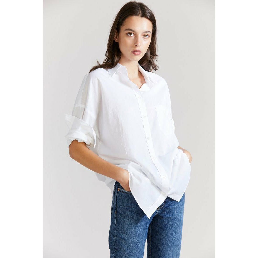 Oversized boyfriend white clearance shirt